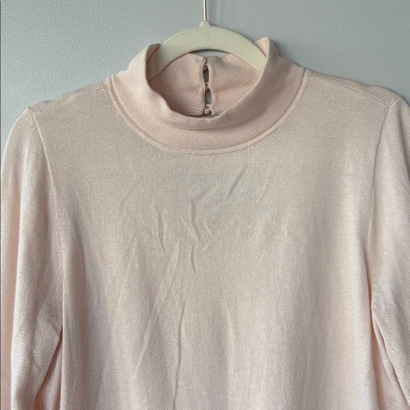 Loft Powder pink mock neck sweater with cutout back - Picture 5 of 7
